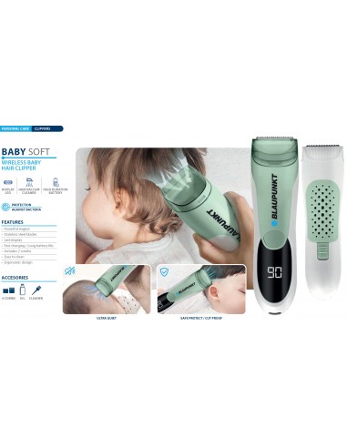 Cortadora de Pelo para Bebés Blaupunkt Baby Soft | Segura y Silenciosa