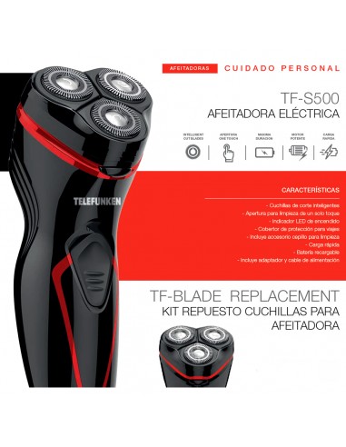 Afeitadora Telefunken TF-S500 | Corte Inteligente y Recortadora