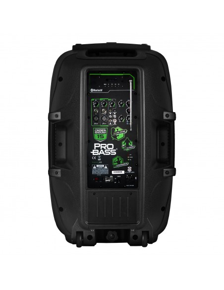 Parlante Portátil PRO BASS 15" 1600W | Bluetooth, Batería y MP3