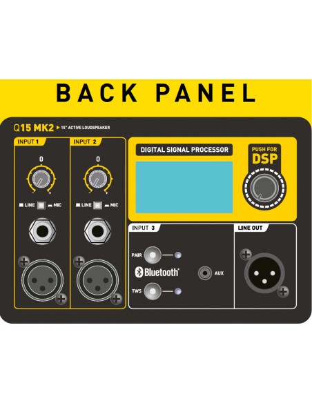 Bafle Activo SKP Q15 MK2 Bluetooth TWS 1500W | 101dB