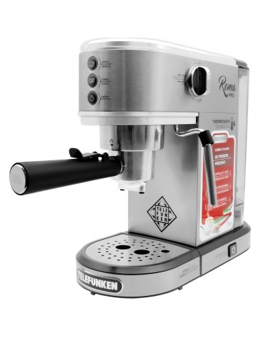 Cafetera Express Telefunken Roma Pro | Apta Café Molido y Cápsulas