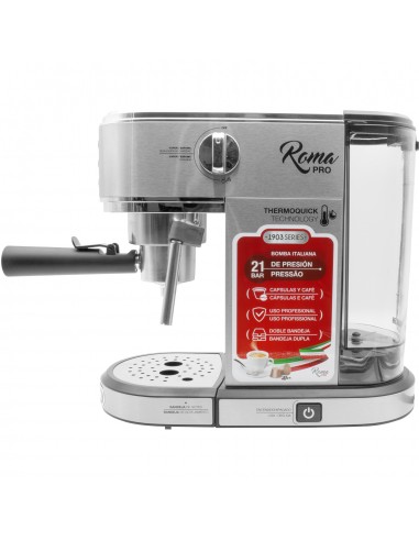 Cafetera Express Telefunken Roma Pro | Apta Café Molido y Cápsulas