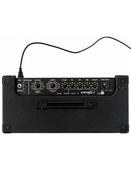 Amplificador de Guitarra y Bajo PEAVEY VYPYR X1 TtransTube Parlante 8" 12 Efectos 30W RMS