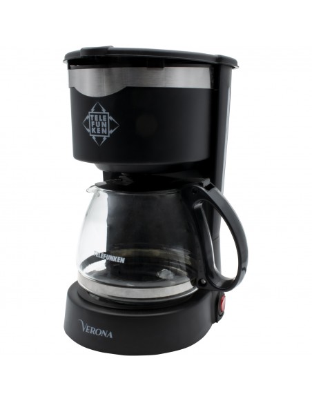 Cafetera Eléctrica Digital TELEFUNKEN VENEZIA 1500ml Filtro Lavable Jarra  de Vidrio