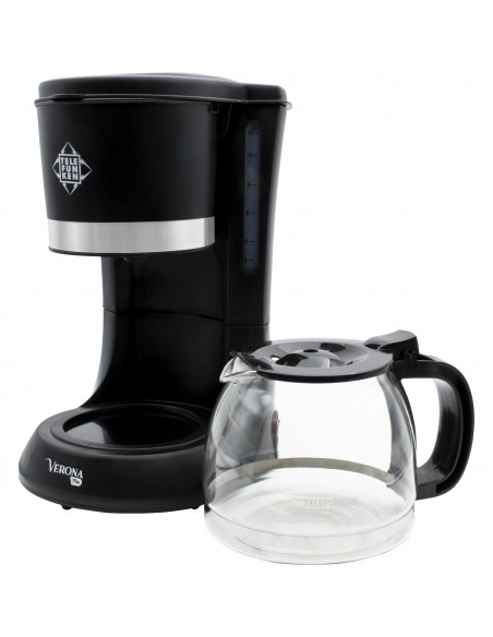 Cafetera Eléctrica Digital TELEFUNKEN VENEZIA 1500ml Filtro Lavable Jarra  de Vidrio