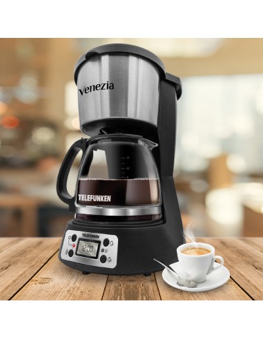 Cafetera Eléctrica Telefunken Venezia 1.5L | Hasta 12 Tazas
