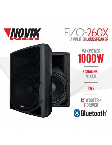 Bafle Novik EVO-260X Bluetooth TWS 250W RMS | 101dB
