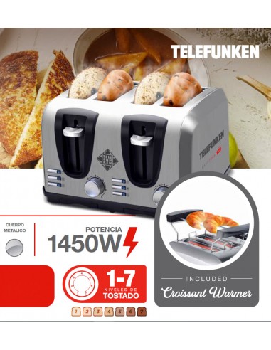 Tostadora Telefunken EasyToast-PRO | 4 Tostadas