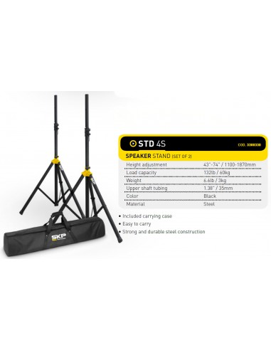 Soportes Bafle Trípode SKP STD-4S x2 Carga 60Kg | 101dB