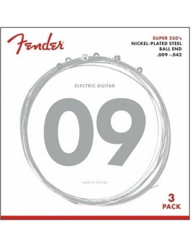 Cuerdas Fender Super 250’s x3 | Acero Niquelado - 101db