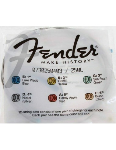 Cuerdas Fender Super 250’s x3 | Acero Niquelado - 101db