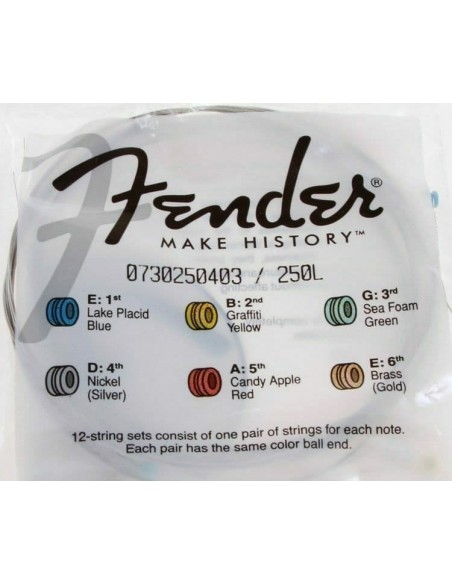 Cuerdas Fender Super 250’s x3 | Acero Niquelado - 101db