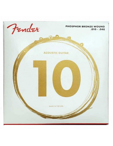 Cuerdas Encordado Guitarra Acústica FENDER 60XL Phosphor Bronze 10-48