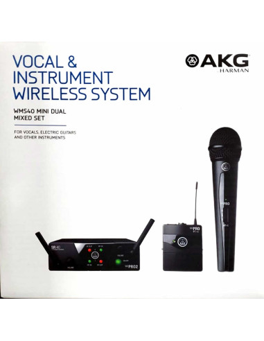 AKG WMS40 Mini Dual Vocal/Instrumental Set Inalámbrico | 101db