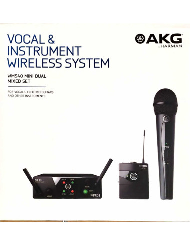 Micrófono Inalámbrico AKG WMS40 Dual Banda ISM2/3 | 101dB