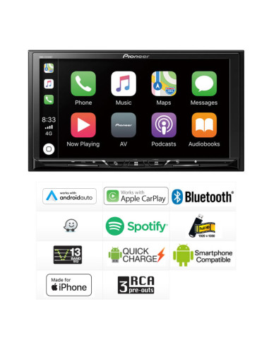 Reproductor AV Multimedia Pioneer DMH-Z5150BT Bluetooth Audio Car Pantalla Táctil 7" Android iPhone
