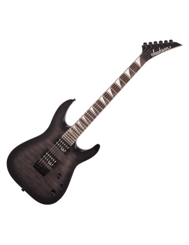 Guitarra Eléctrica JACKSON JS Series Dinky Arch Top JS32Q DKA HT Ráfaga Negra Transparente Diapasón Amaranto Cuerpo de Álamo