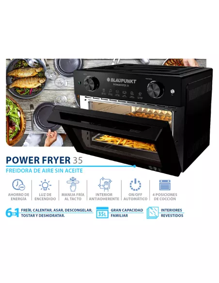 Freidora de Aire Horno Blaupunkt Power Fryer 35Lts | 101dB