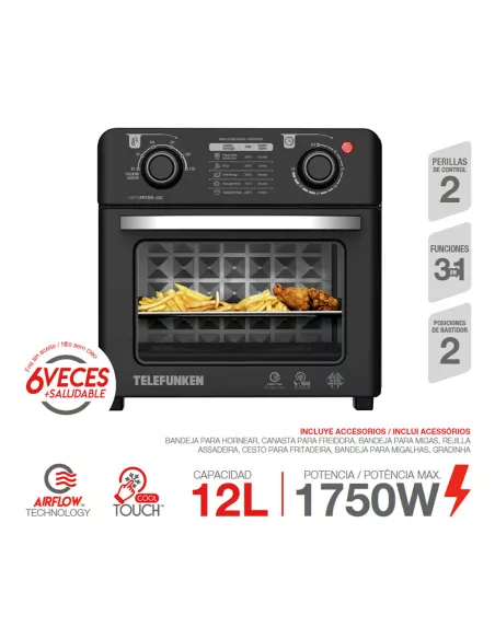 Freidora Telefunken AeroFryer 120 12Lts | 101dB