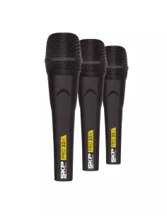 Set x3 Micrófonos Dinámicos SKP PRO-33K Mano | 101dB
