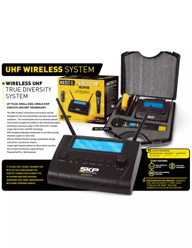 Sistema Inalámbrico SKP MultiSet-III Guitarra y Voz | 101dB