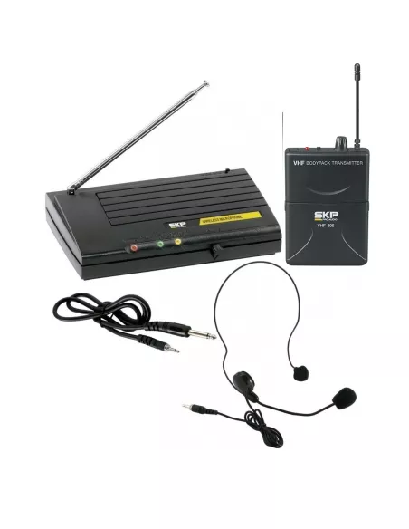 Micrófono Inalámbrico SKP VHF 895 Vincha y Guitarra | 101dB