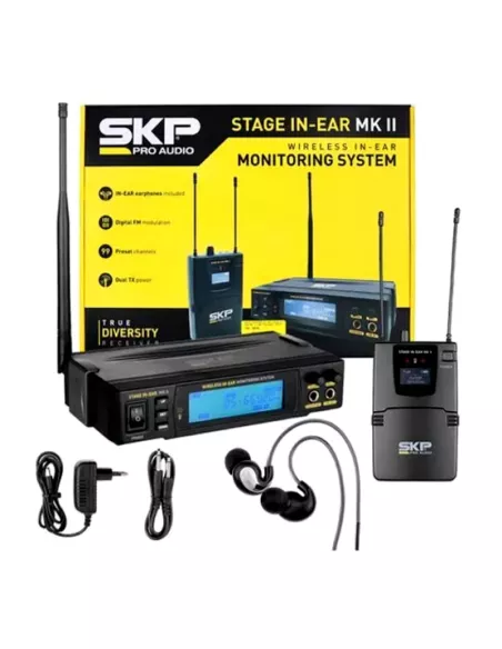 Sistema Inalámbrico In-Ear SKP Stage MK2 99 Canales | 101dB