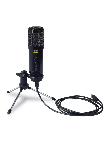 Micrófono Condensador SKP Podcast 400U USB | Plug & Play Profesional