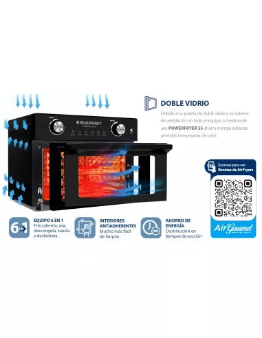 Freidora de Aire Horno Blaupunkt Power Fryer 35Lts | 101dB