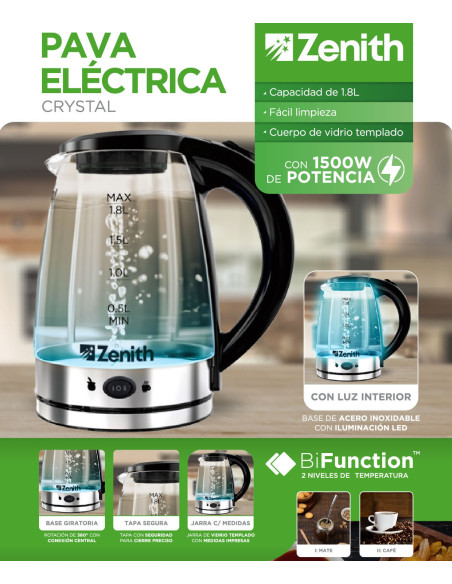 Pava Eléctrica Zenith Crystal 1.8L | 101dB