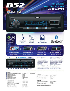 Stereo B52 RM-2025BT Bluetooth 4x52W | Envío Rápido 101DB 2