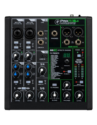 Consola Pasiva Mackie ProFX6v3 Mezcla | 101dB