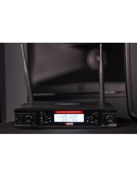 Set x2 Micrófonos Inalámbricos Novik UNK-660 UHF | 101dB