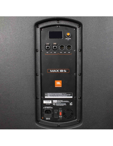 JBL MAX 18-S Subwoofer Activo 18” | Potencia y Precisión en Graves