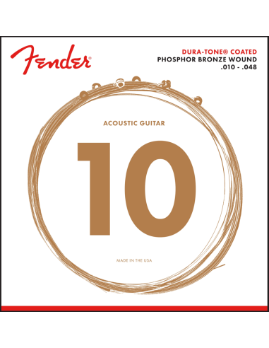 Cuerdas Fender Dura-Tone Coated Acústicas | Phosphor Bronze - 101db