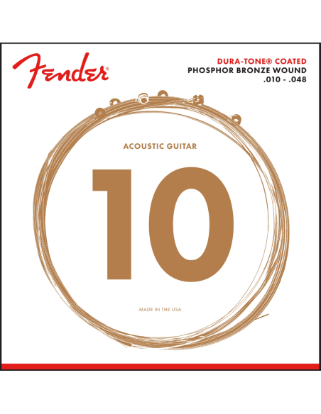 Cuerdas Fender Dura-Tone Coated Acústicas | Phosphor Bronze - 101db