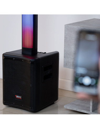 Novik STAGE 8 PRO | Sonido Pro 400W con Batería, Bluetooth y Luces RGB