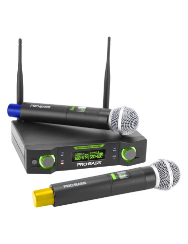 Micrófonos Inalámbricos Probass UF-224 UHF 24 Canales | 101dB