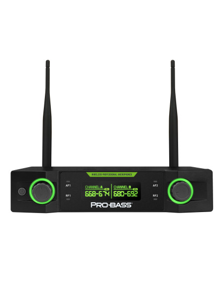 Micrófonos Inalámbricos Probass UF-224 UHF 24 Canales | 101dB