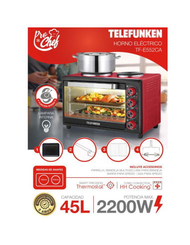 Horno Eléctrico Telefunken TF-E552CA 55L 2200W | 101dB