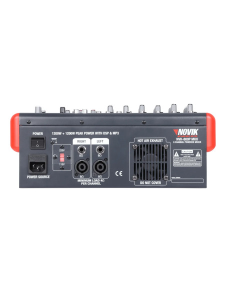 Consola Potenciada Novik NVK 800P MKII USB Bluetooth | 101dB