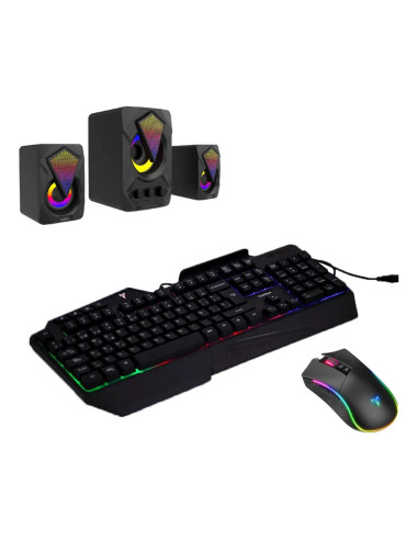 Combo Gamer Targa RGB: Teclado K120 + Mouse + Auriculares Diamond Pro | 101dB