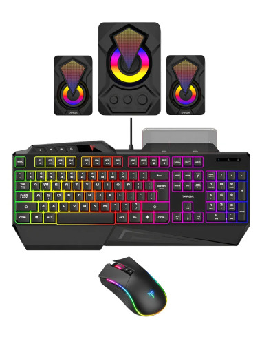 Combo Gamer Targa RGB: Teclado K120 + Mouse + Auriculares Diamond Pro | 101dB