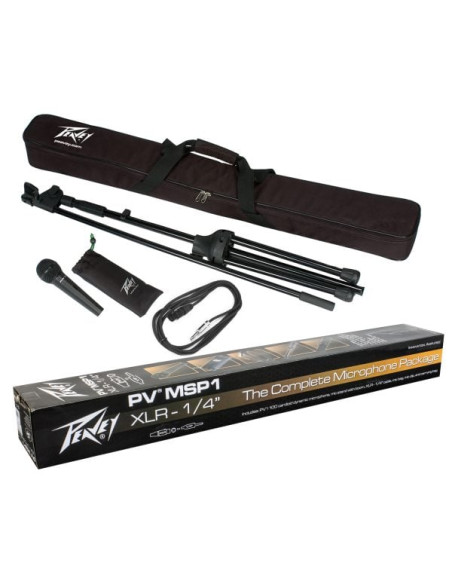 Micrófono Peavey PVi 100 con Soporte y Funda | Cable 1/4" | 101dB