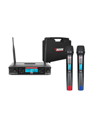Set x2 Micrófonos Inalámbricos Novik UNK-660 UHF | 101dB