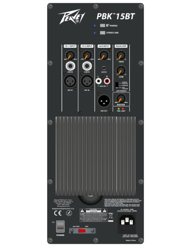 Bafle Activo Peavey PBK15PB | 15 Pulgadas, Bluetooth, USB y Potenciado