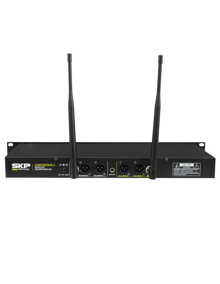 SKP Conference 4 – Sistema Inalámbrico UHF 4 Micrófonos Profesional | 101dB