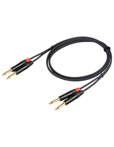 Cable Estéreo Pro 2 Jack Mono a 1 Jack Mono 3m | 101dB