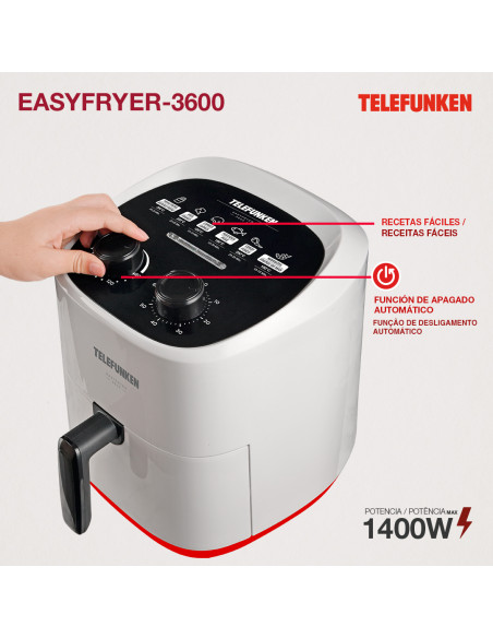 Freidora Telefunken EasyFryer-3600 3.6Lts | 101dB