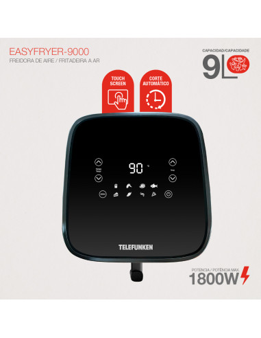 Freidora de Aire Telefunken 9L EasyFryer-9000 | Más Capacidad, Sin Aceite al mejor precio